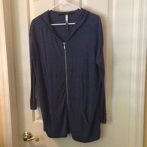 Blue long ultra-soft sweater